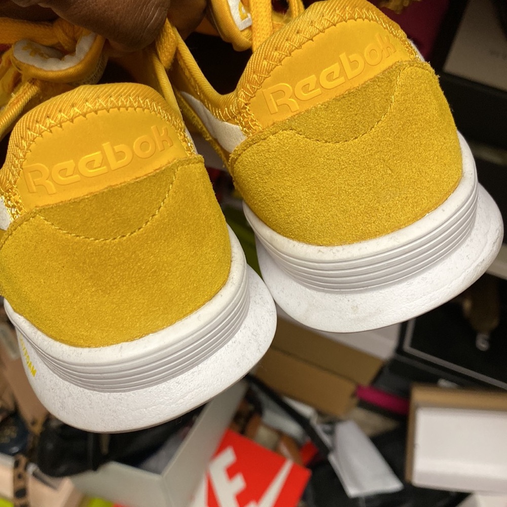 Yellow Reebok sneakers. - Picture 3 of 3